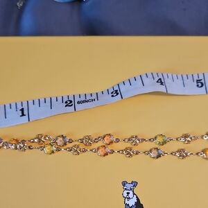 Gold and Multicolor Gemstone Necklace